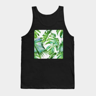 Tropical Elation | Palms and Ferns Pattern Tank Top